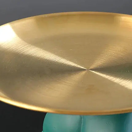 MyGiftHome Resin Bulldog Tray Statue Candy Dish Key Holder