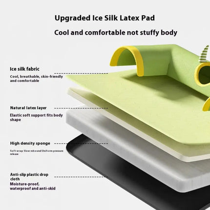 MyGiftHome Cat Tunnel Sleeping Mat Monster Design-Green