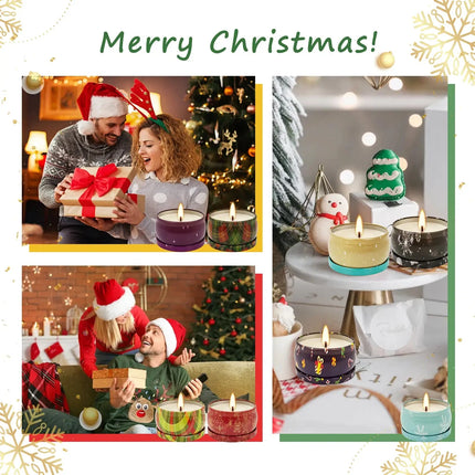 MyGiftHome Christmas Scented Candles (6/12 Packs)
