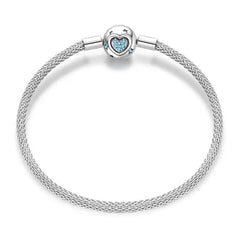 MyGiftHome S925 Silver Mesh Chain Bracelet with Pendant