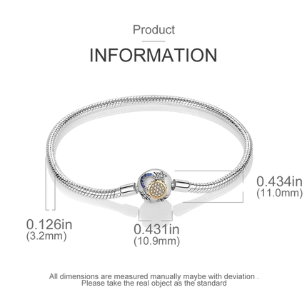 MyGiftHome S925 Silver Twisted Cable Bracelet with Pendant