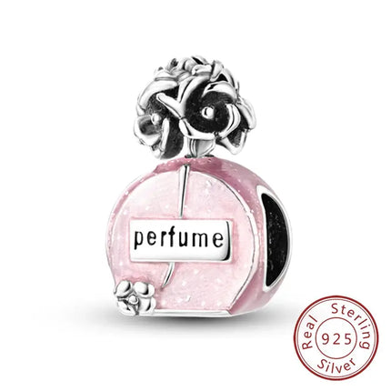 MyGiftHome S925 Silver Pink Charms DIY Jewerlry Accessories