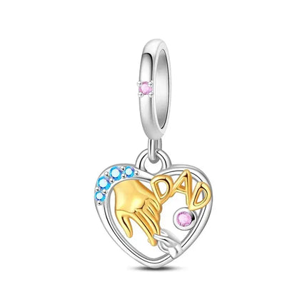 MyGiftHome S925 Silver Parent-Child Pendants for DIY Jewelry-Style 13