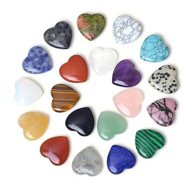 MyGiftHome Heart Shaped Natural Crystals Mineral Healing Stones