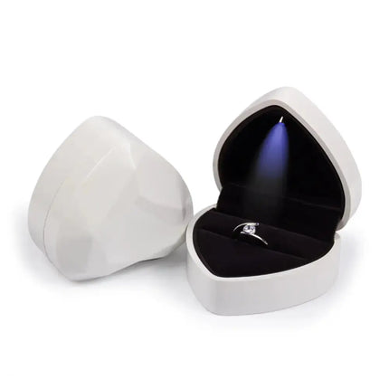 MyGiftHome Ring Box with LED Light Square and Heart Shapes MyGiftHome
