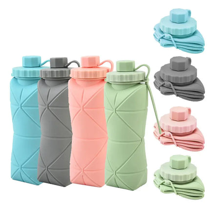 MyGiftHome 20oz Foldable Water Bottle for Travel and Sports