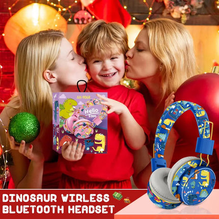 MyGiftHome Dinosaur Kids Headphones Wirless Bluetooth Headset
