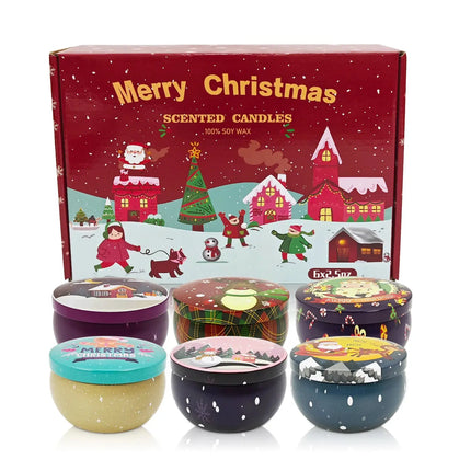 MyGiftHome Christmas Scented Candles (6/12 Packs)-1