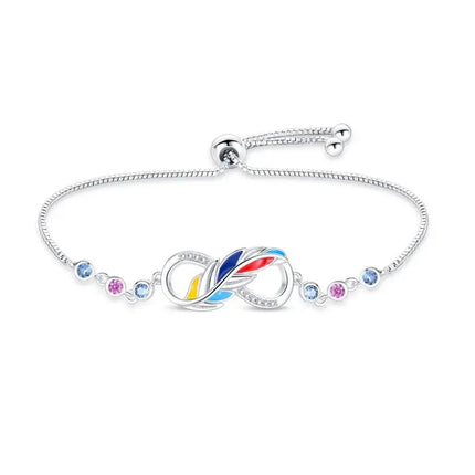 MyGiftHome 925 Sterling Silver Infinity Bracelets-Style 5