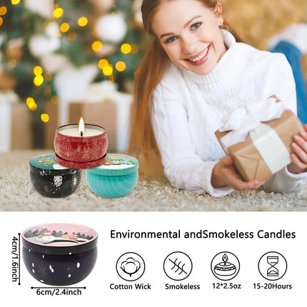 MyGiftHome Christmas Scented Candles (6/12 Packs)