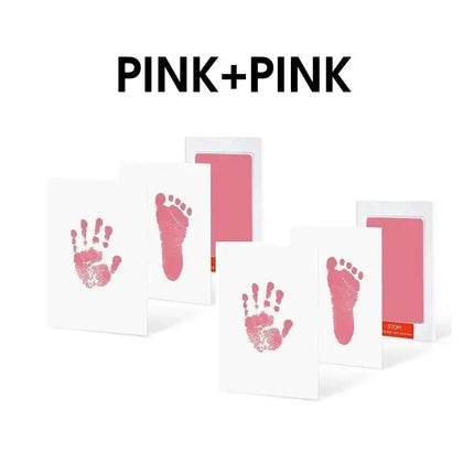 MyGiftHome Baby Hand and Footprint Clean Touch Inkless Pad-Pink+Pink