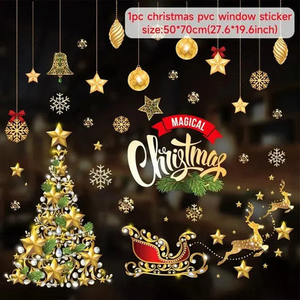 MyGiftHome Christmas Window Clings Stickers Wall Decals