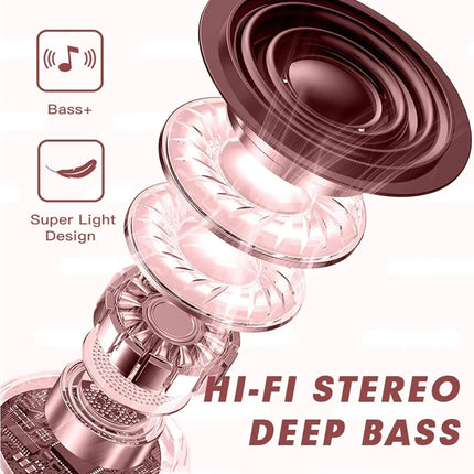 MyGiftHome Heart Shaped Rotatable Bluetooth Earphones