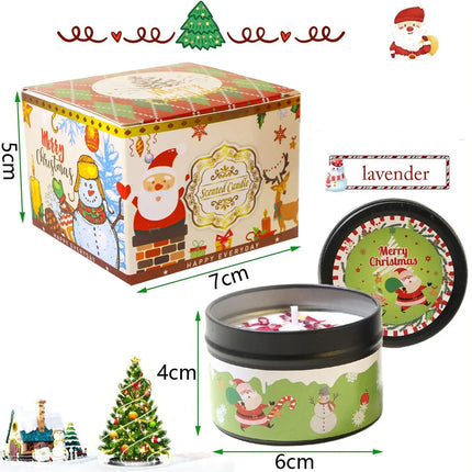 MyGiftHome Christmas Dry Flower Aromatherapy Candle Set-Lavender