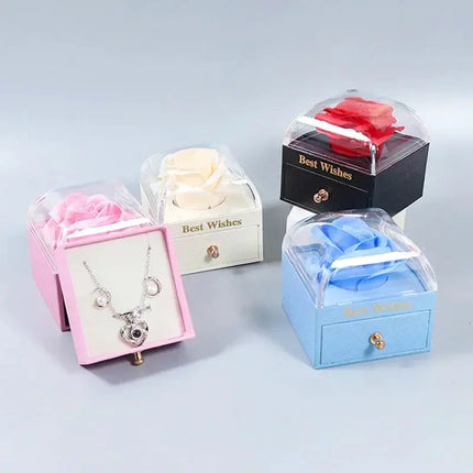MyGiftHome Rose Jewelry Packaging Gift Box with Drawer MyGiftHome