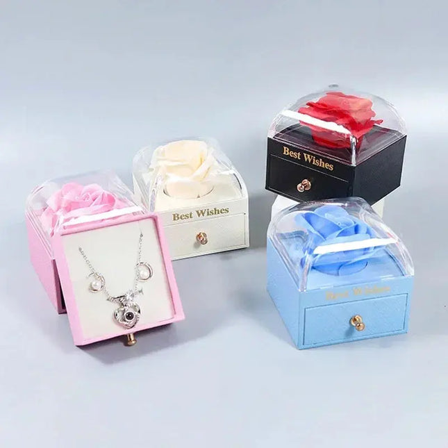 MyGiftHome Rose Jewelry Packaging Gift Box with Drawer MyGiftHome