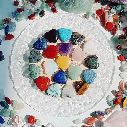 MyGiftHome Heart Shaped Natural Crystals Mineral Healing Stones