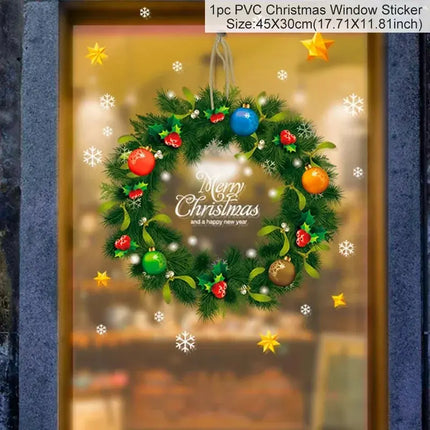 MyGiftHome Christmas Window Clings Stickers Wall Decals