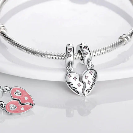 MyGiftHome S925 Silver Pink Charms DIY Jewerlry Accessories