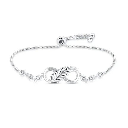 MyGiftHome 925 Sterling Silver Infinity Bracelets-Style 2