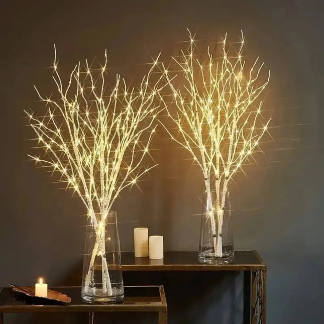 MyGiftHome Birch Branch Lights 20 LED Battery Operated Christmas Decorations-Warm
