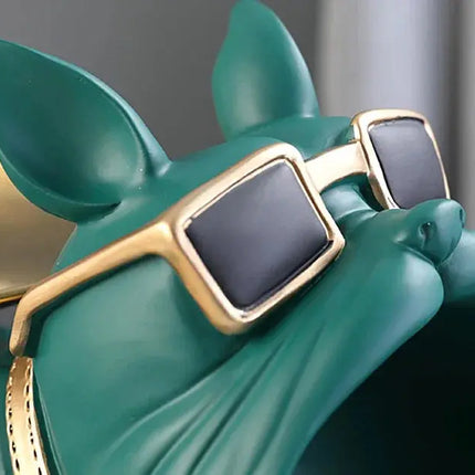 MyGiftHome Resin Bulldog Tray Statue Candy Dish Key Holder