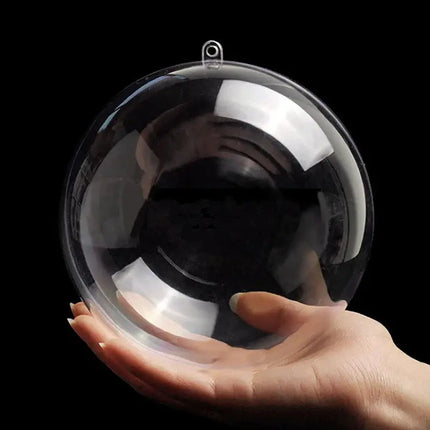 MyGiftHome Christmas Transparent Ball Plastic Christmas Trees Open Ball Box
