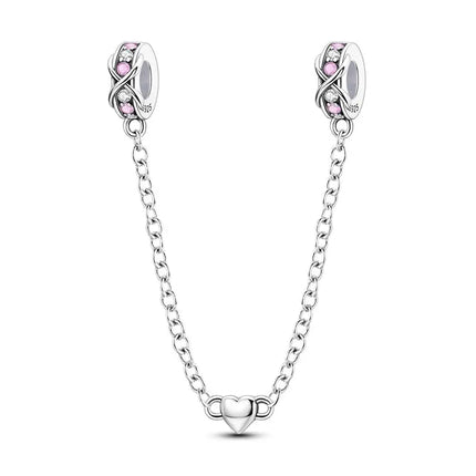 MyGiftHome 925 Sterling Silver Safety Chain Charms-Style 6