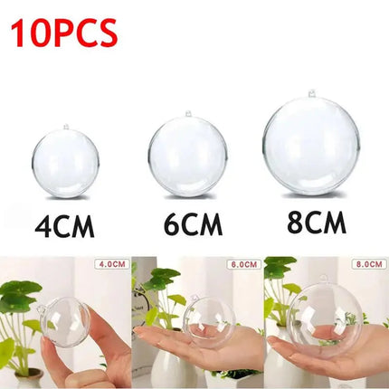 MyGiftHome Christmas Transparent Ball Plastic Christmas Trees Open Ball Box