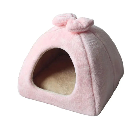 MyGiftHome Dog Cave Bed Winter Warm Pet House-Pink
