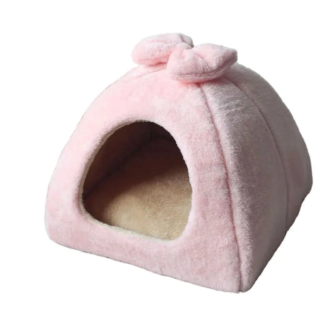 MyGiftHome Dog Cave Bed Winter Warm Pet House-Pink