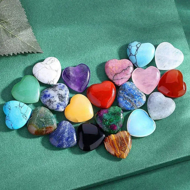 MyGiftHome Heart Shaped Natural Crystals Mineral Healing Stones