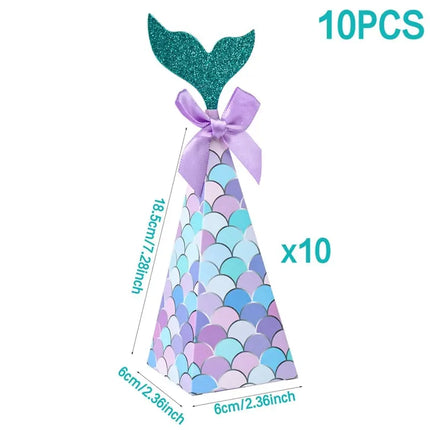 MyGiftHome 10PCS Mermaid Tail Candy Gift Boxes-Style 1
