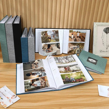 Linen Cover Photo Album Holds 200-300 Photos