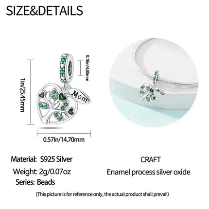 MyGiftHome S925 Silver Bead Charm for DIY Jewelry