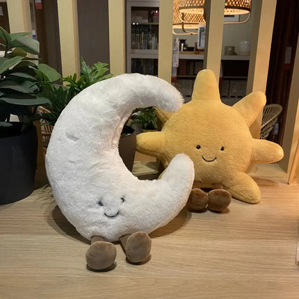 MyGiftHome Sun and Moon Plush Toy Throw Pillow