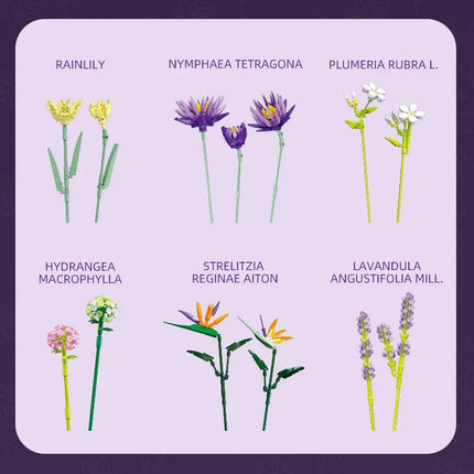 MyGiftHome Flower Model Building Blocks DIY Home Decor