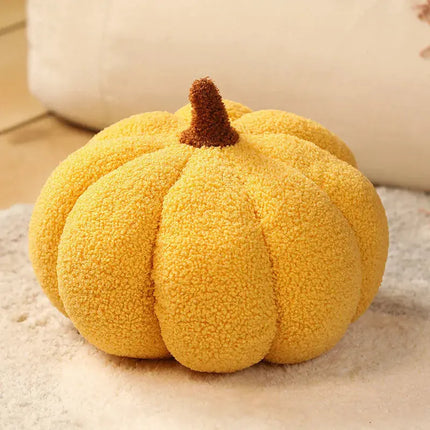 MyGiftHome Halloween Pumpkin Plush Toy Decorative Throw Pillow (20cm)-Yellow (Textured)
