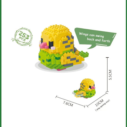 MyGiftHome Parrot Building Blocks 3D Bird Model-Yellow