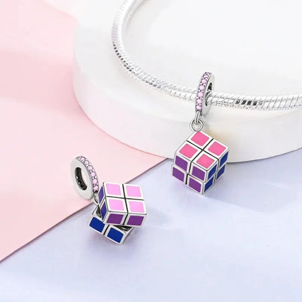 MyGiftHome S925 Silver Pink Charms DIY Jewerlry Accessories