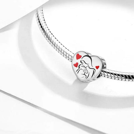 MyGiftHome 925 Sterling Silver Love Heart Charms
