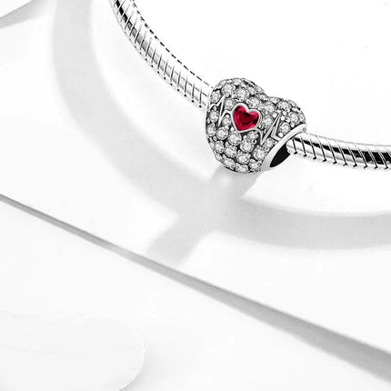 MyGiftHome 925 Sterling Silver Love Heart Charms