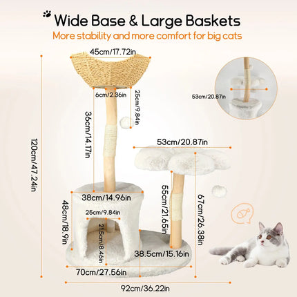 MyGiftHome Multi-Level Cat Tower with Scratching Posts