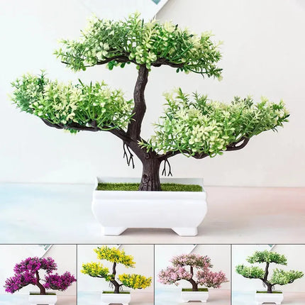 MyGiftHome Artificial Pine Plants Bonsai Potted Ornaments