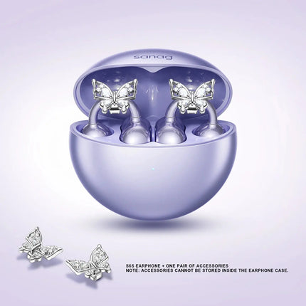 MyGiftHome Open Ear Free Clip-On Headphones Earbuds with Jewelry Design MyGiftHome