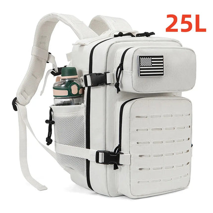 MyGiftHome 25L/45L Military Tactical  Backpack for Outdoors-White 25L