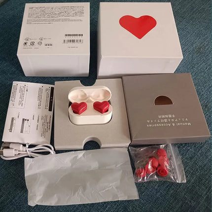 MyGiftHome Heart Shaped Earbuds Bluetooth Wirelessm Earphones