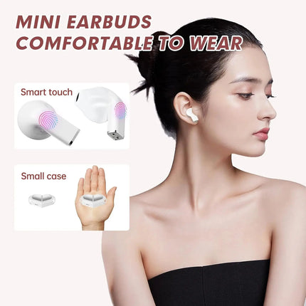 MyGiftHome Heart Shaped Rotatable Bluetooth Earphones