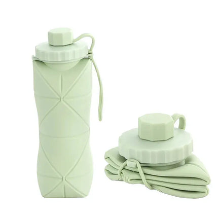 MyGiftHome 20oz Foldable Water Bottle for Travel and Sports-Green