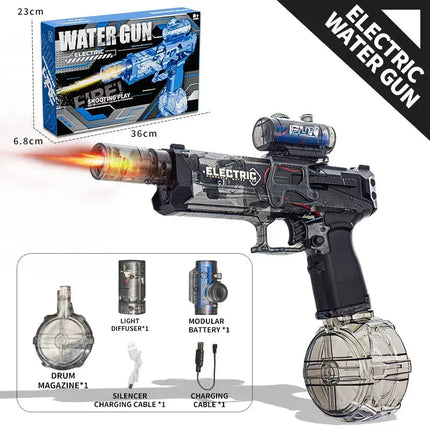 MyGiftHome Electric Water Gun Long Range Blaster-Black